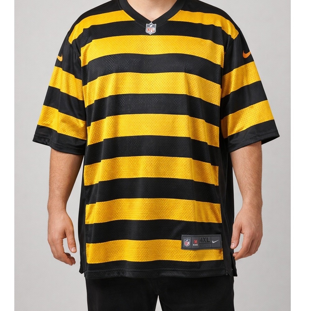 Nike NFL‎ On Field Blank Football Jersey Black Gold Steelers Style Mens 4XL NWOT